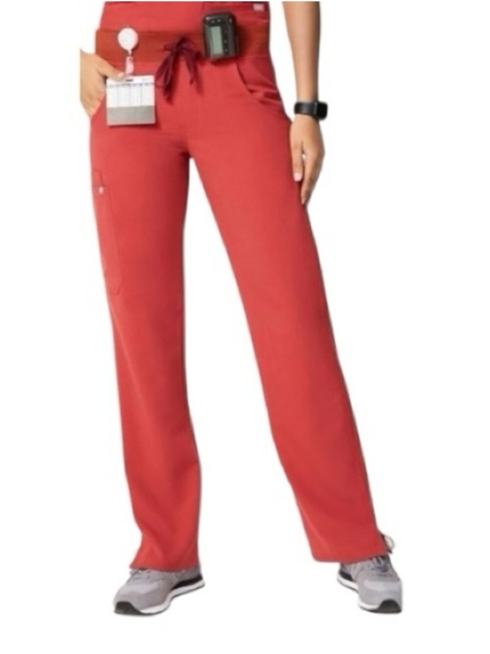 FIGS Kade FIONx Cargo Scrub Pants Clay Red Petite Women’s Medium